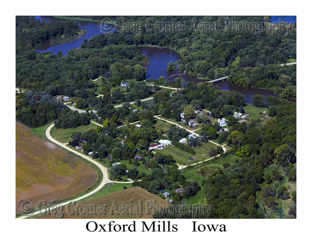 Aerial Photo of Oxford Mills Iowa