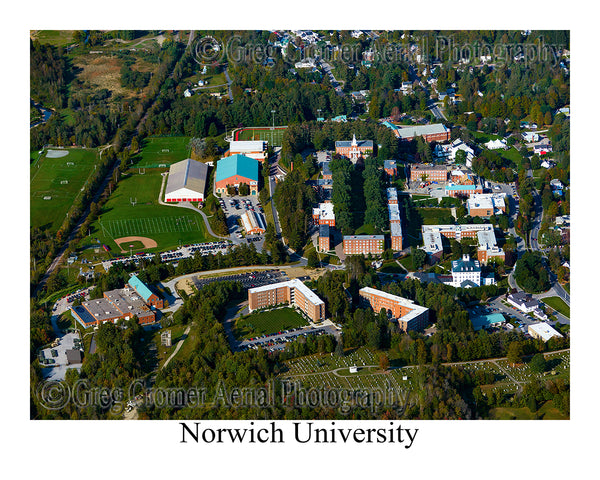 Aerial Photo of Norwich University, Northfield, Vermont