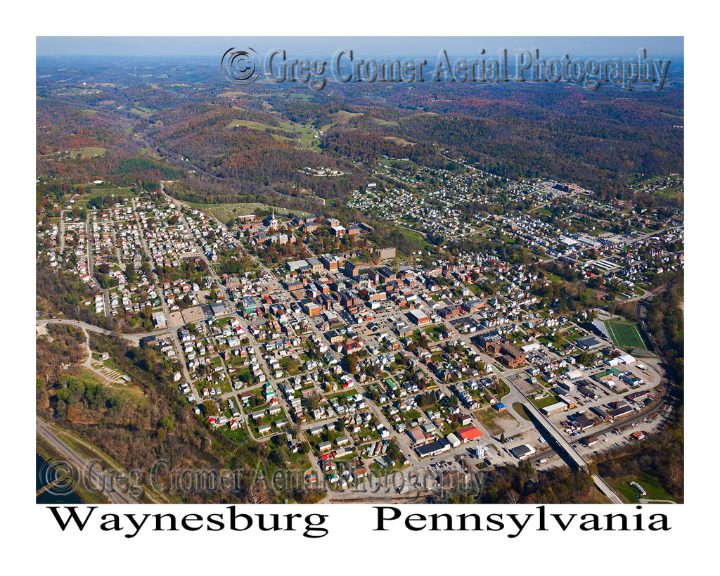 Aerial Photo of Waynesburg, Pennsylvania