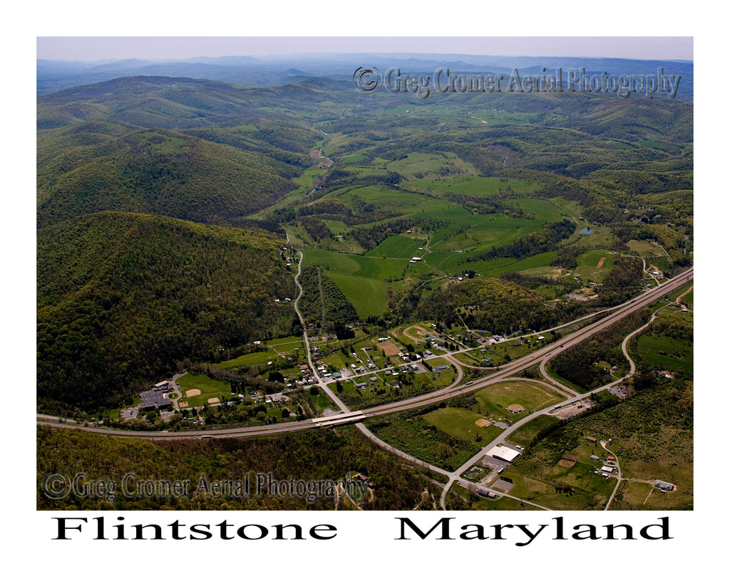 Aerial Photo of Flintstone, Maryland