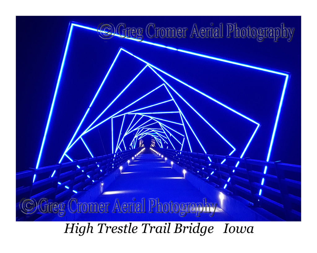 Scenic Ground Photo of High Trestle Bridge Iowa