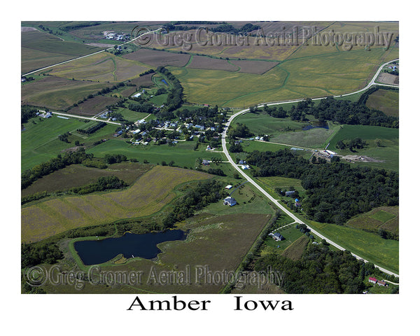 Aerial Photo of Amber Iowa