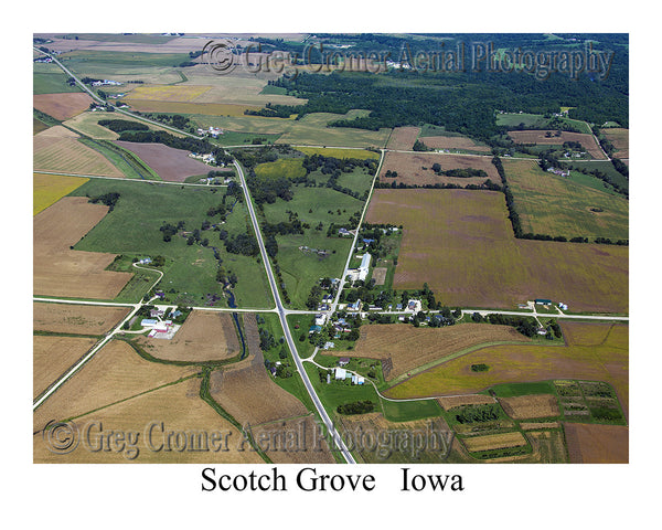 Aerial Photo of Scotch Grove Iowa