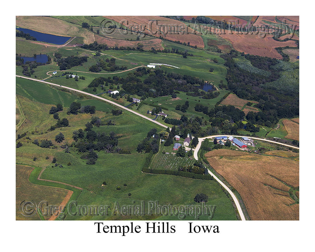 Aerial Photo of Temple Hills Iowa