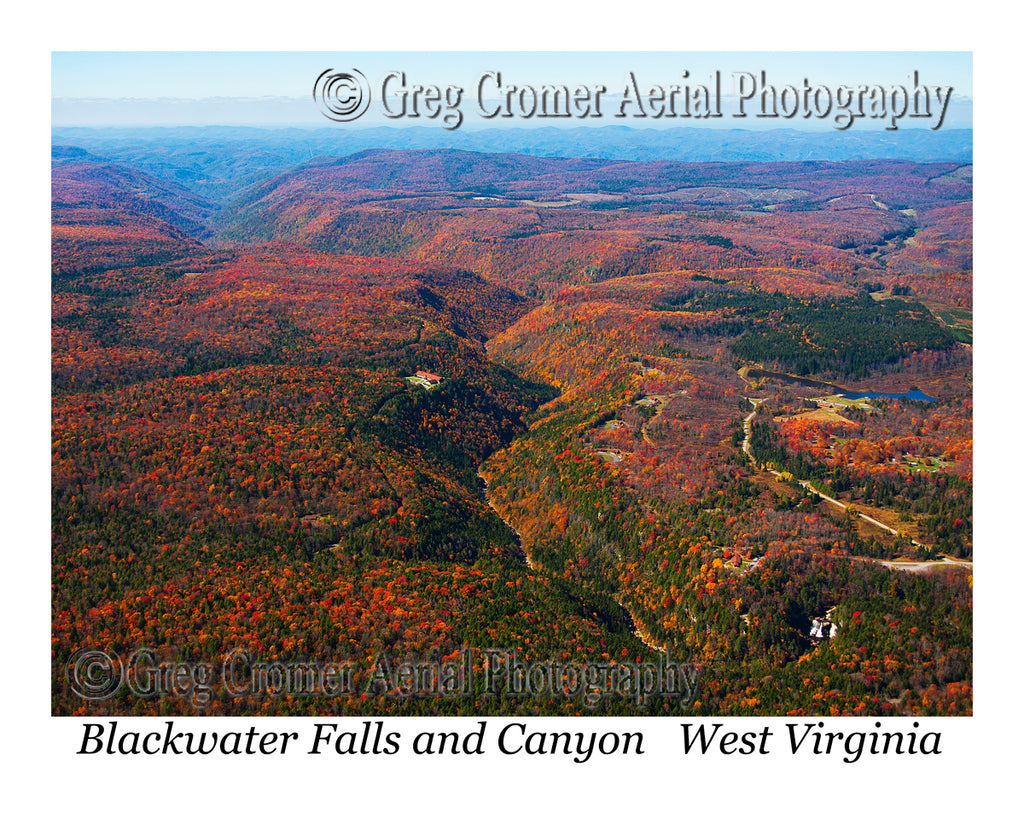 Aerial Photo of Blackwater Falls and Canyon - Davis, West Virginia