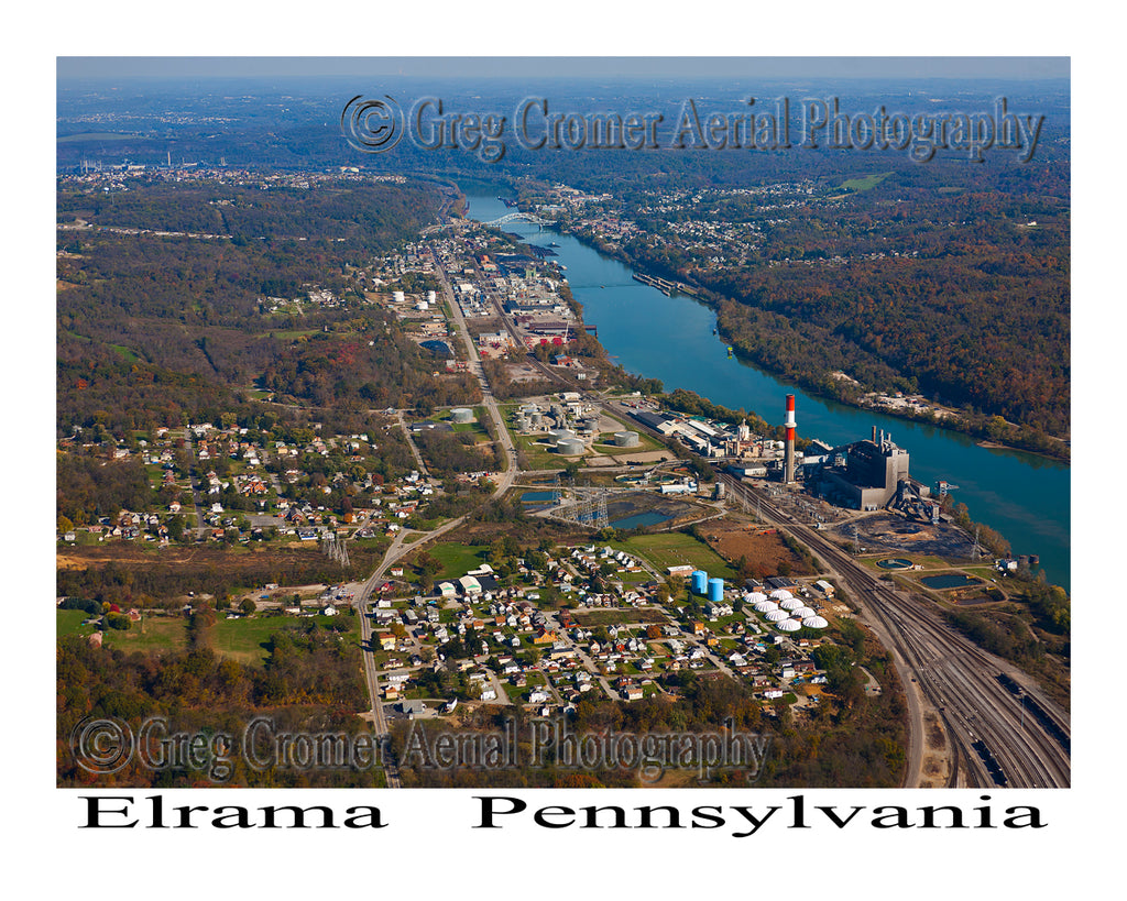 Aerial Photo of Elrama, Pennsylvania
