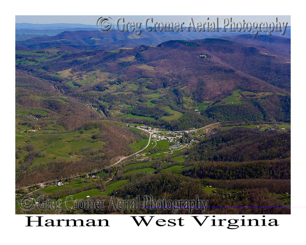 Aerial Photo of Harman, West Virginia