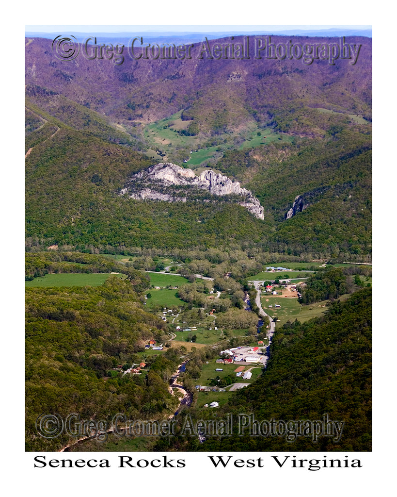 Aerial Photo of Seneca Rocks, West Virginia