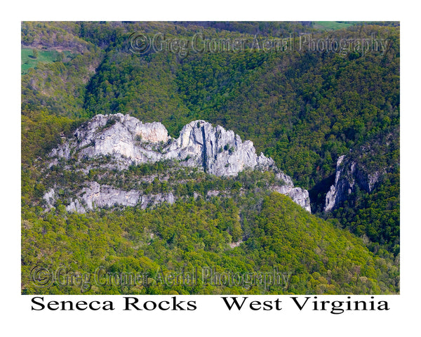 Aerial Photo of Seneca Rocks, West Virginia