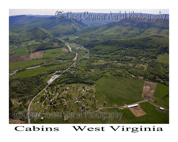 Aerial Photo of Cabins, West Virginia