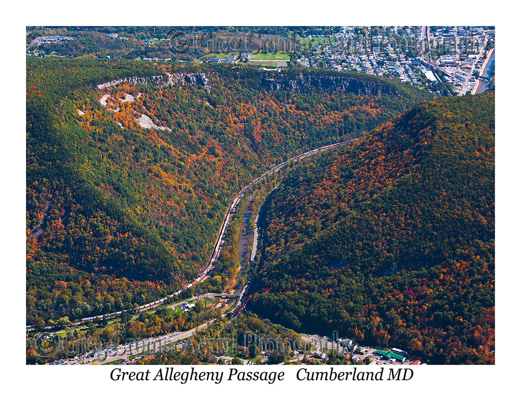 Aerial Photo of Great Allegany Passage - Cumberland, Maryland