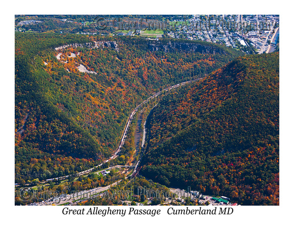 Aerial Photo of Great Allegany Passage - Cumberland, Maryland
