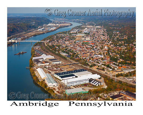 Aerial Photo of Ambridge, Pennsylvania