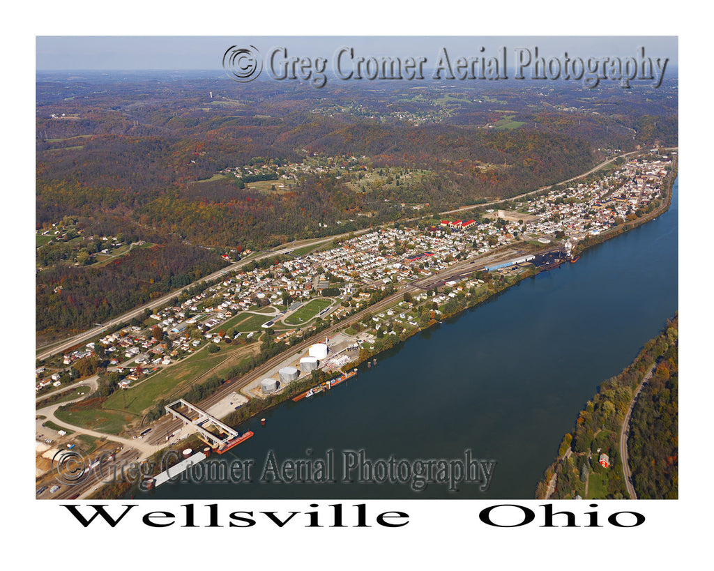 Aerial Photo of Wellsville, Ohio