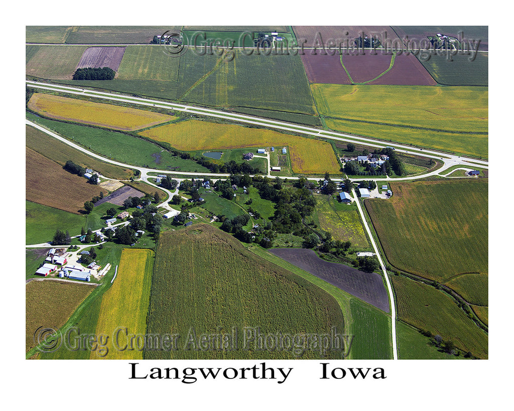 Aerial Photo of Langworthy Iowa