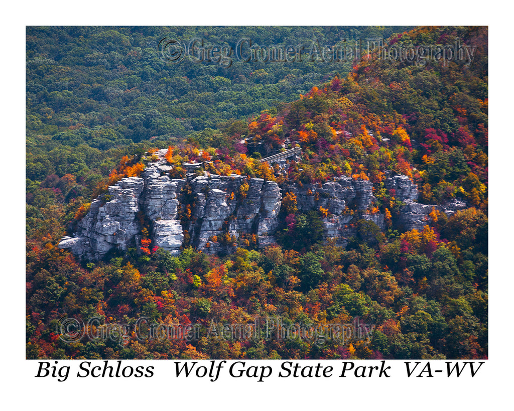 Aerial Photo of Big Schloss - Wolf Gap, Virginia