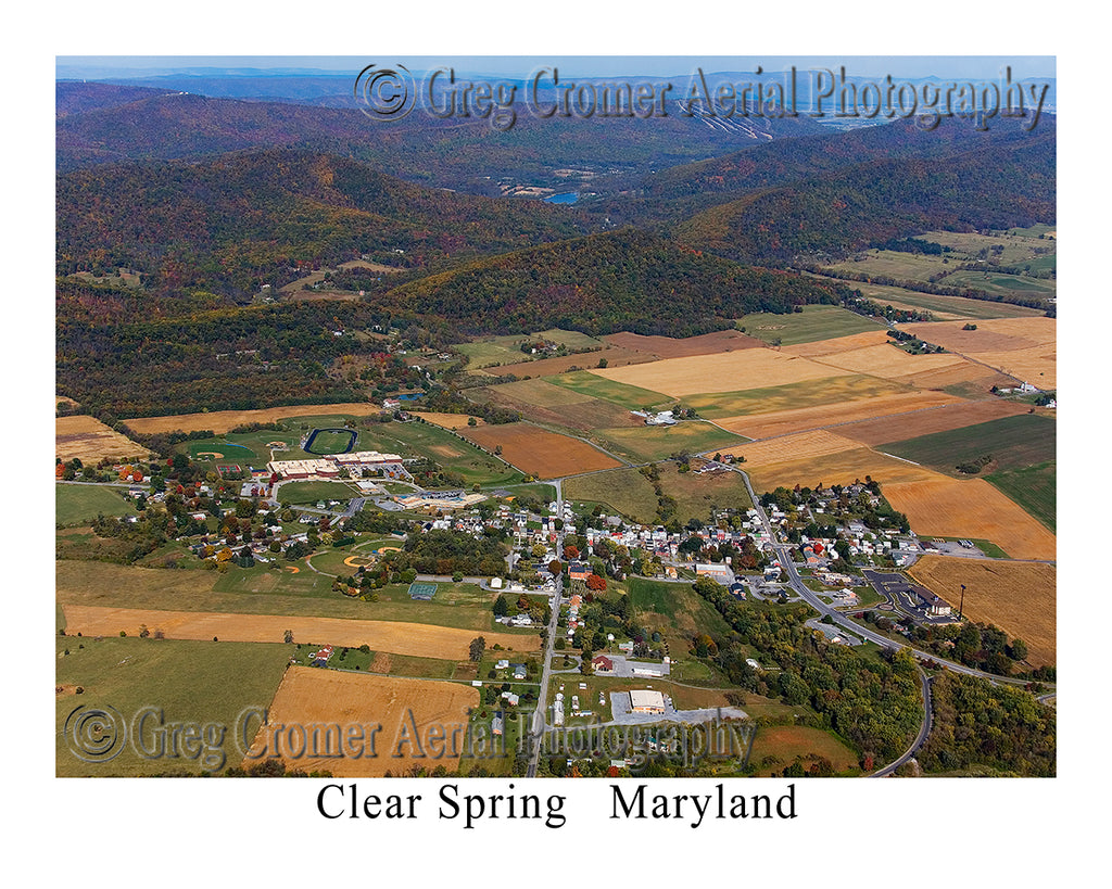 Aerial Photo of Clear Spring, Maryland