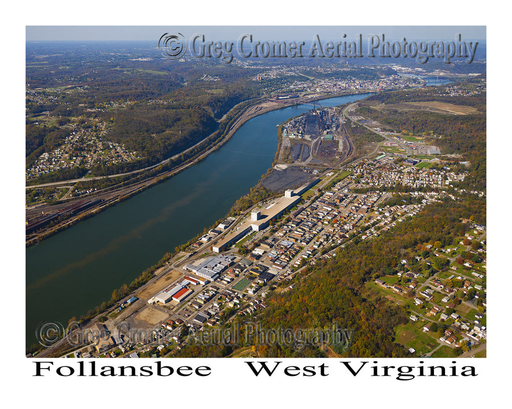 Aerial Photo of Follansbee, West Virginia