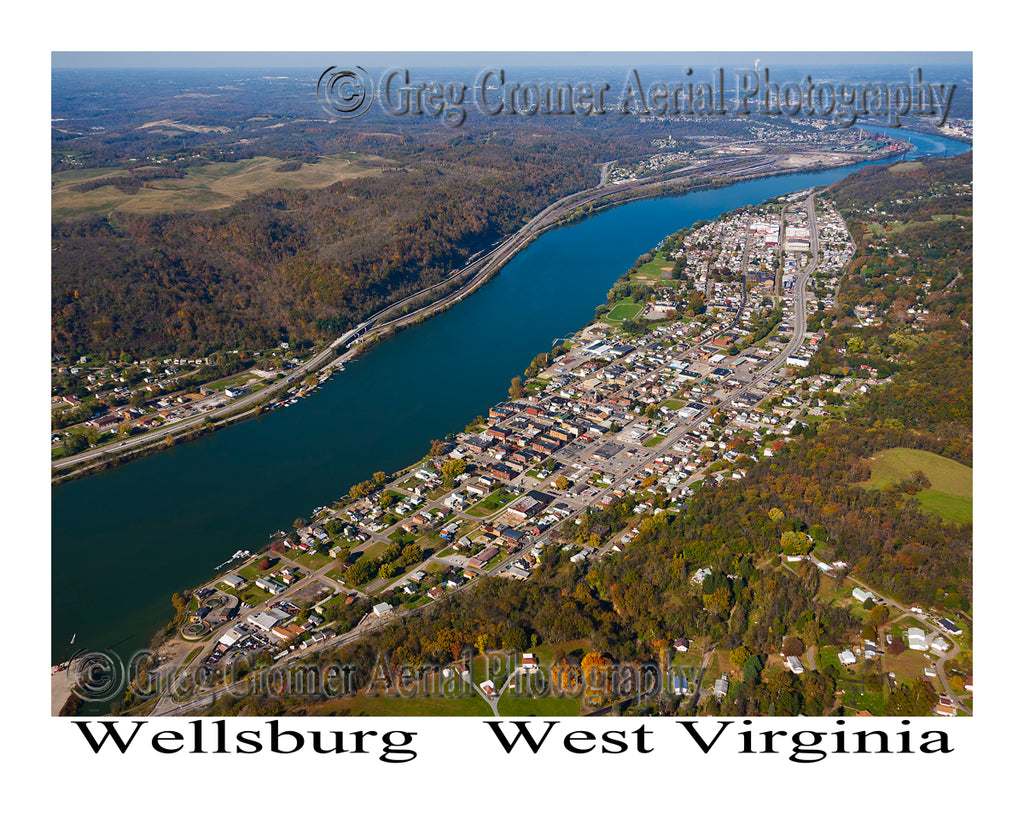 Aerial Photo of Wellsburg, West Virginia