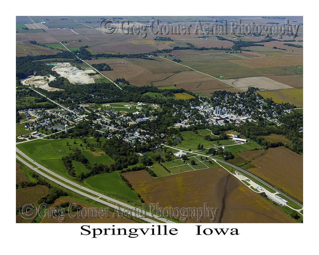 Aerial Photo of Springville Iowa