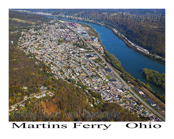 Aerial Photo of Martins Ferry, Ohio