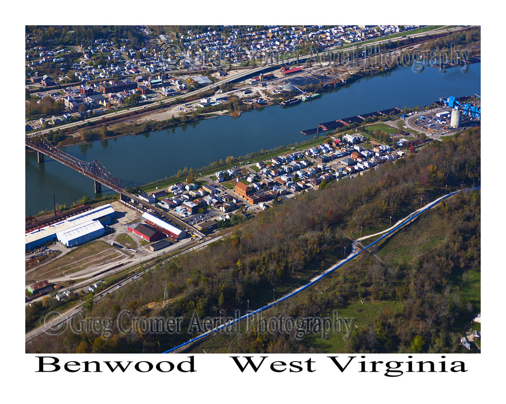 Aerial Photo of Benwood, West Virginia