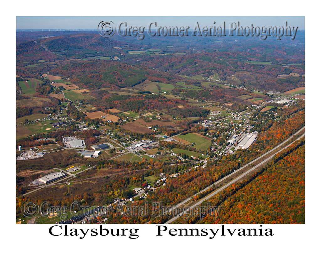 Aerial Photo of Claysburg, Pennsylvania