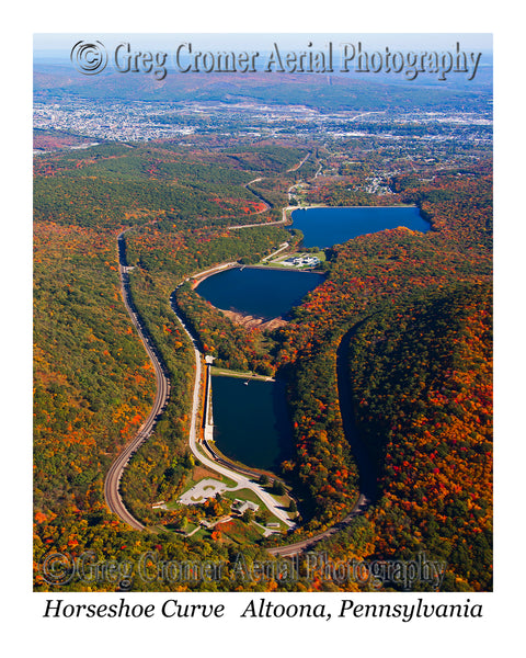 Aerial Photo of Horseshoe Curve - Altoona, Pennsylvania