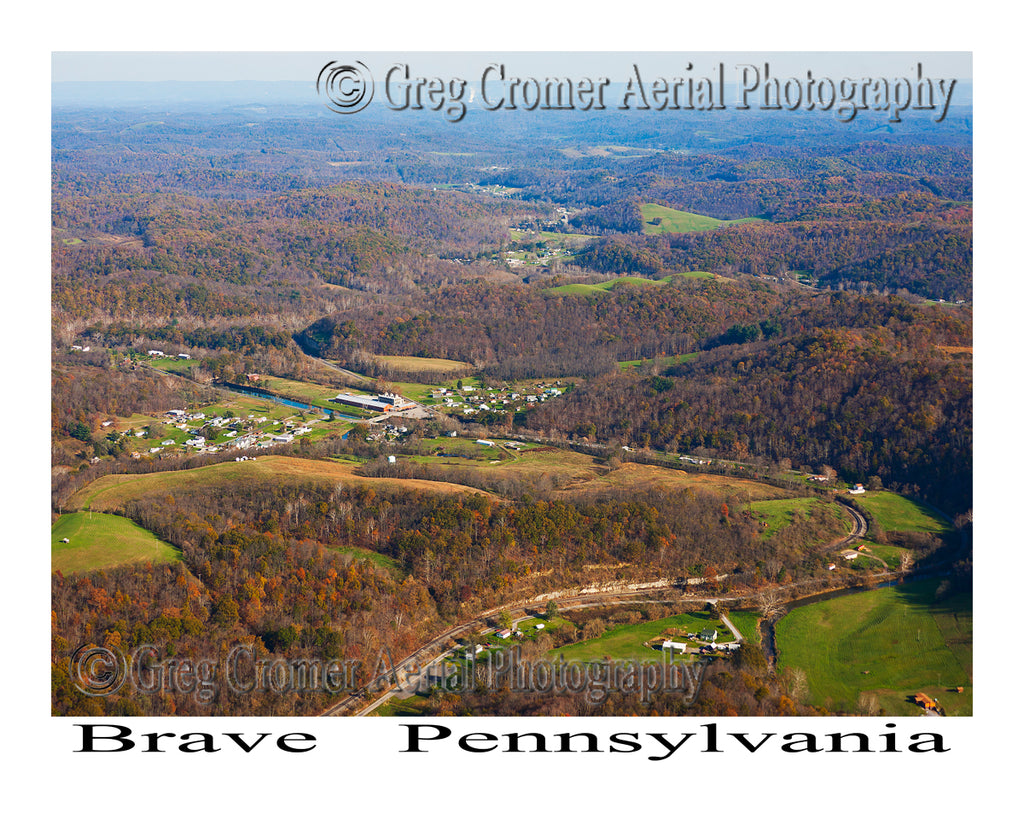 Aerial Photo of Brave, Pennsylvania