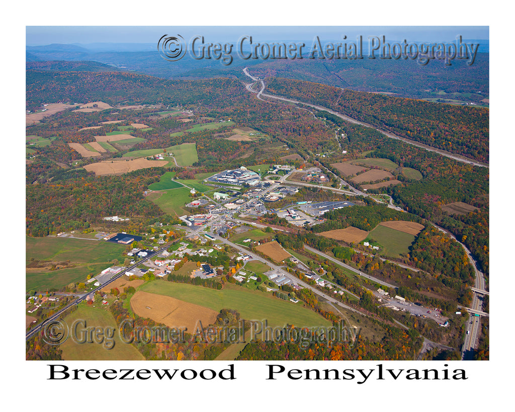 Aerial Photo of Breezewood, Pennsylvania