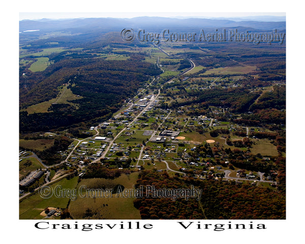 Aerial Photo of Craigsville, Virginia