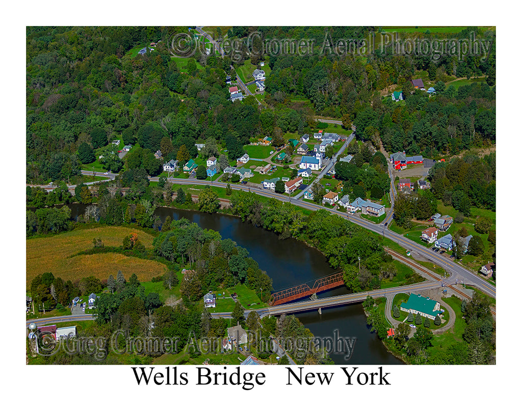 Aerial Photo of Wells Bridge, New York