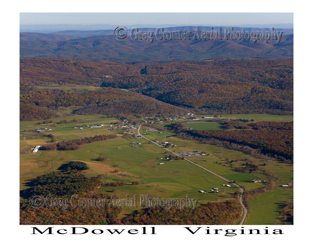 Aerial Photo of McDowell, Virginia