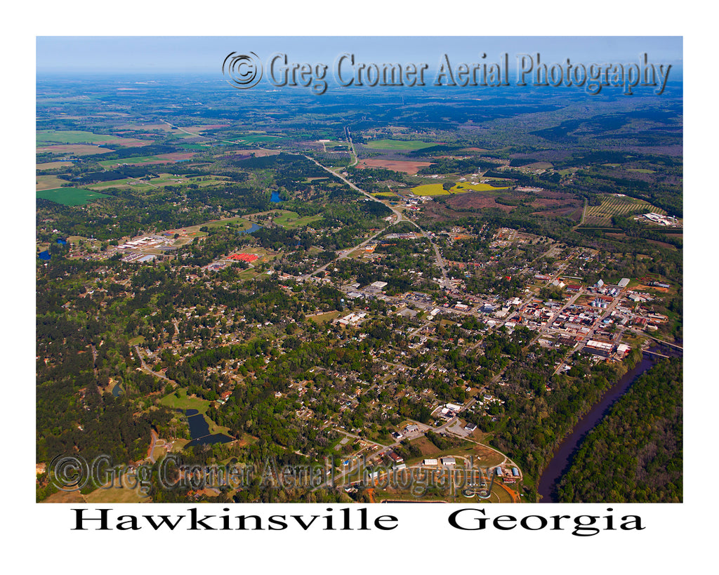 Aerial Photo of Hawkinsville, Georgia