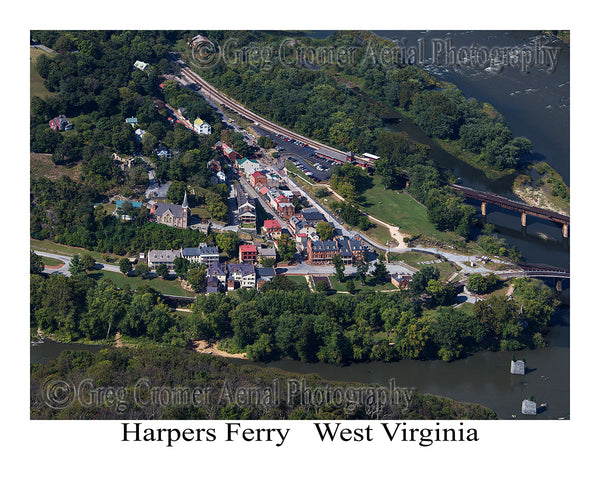 Aerial Photo of Harpers Ferry, West Virginia
