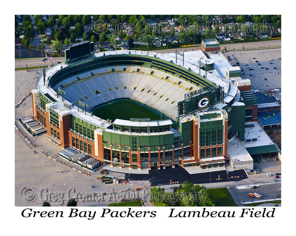 Aerial Photo of Green Bay Packers Stadium - Lambeau Field - Green Bay Wisconsin