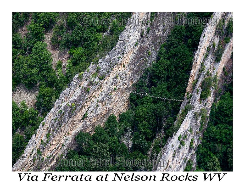 Aerial Photo of Via Ferrata - Nelson Rocks, WV