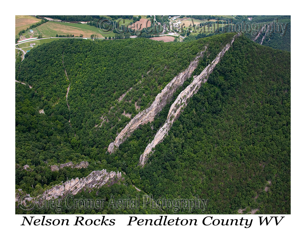 Aerial Photo of Nelson Rocks, WV