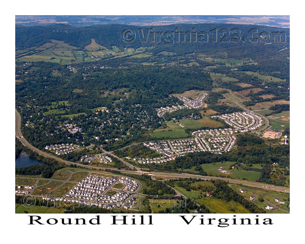 Aerial Photo of Round Hill, Virginia (Loudoun County)