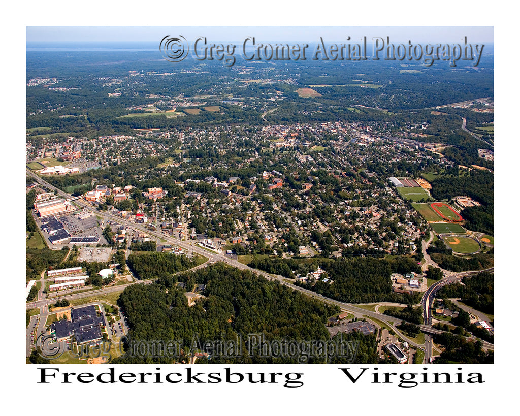 Aerial Photo of Fredericksburg, Virginia