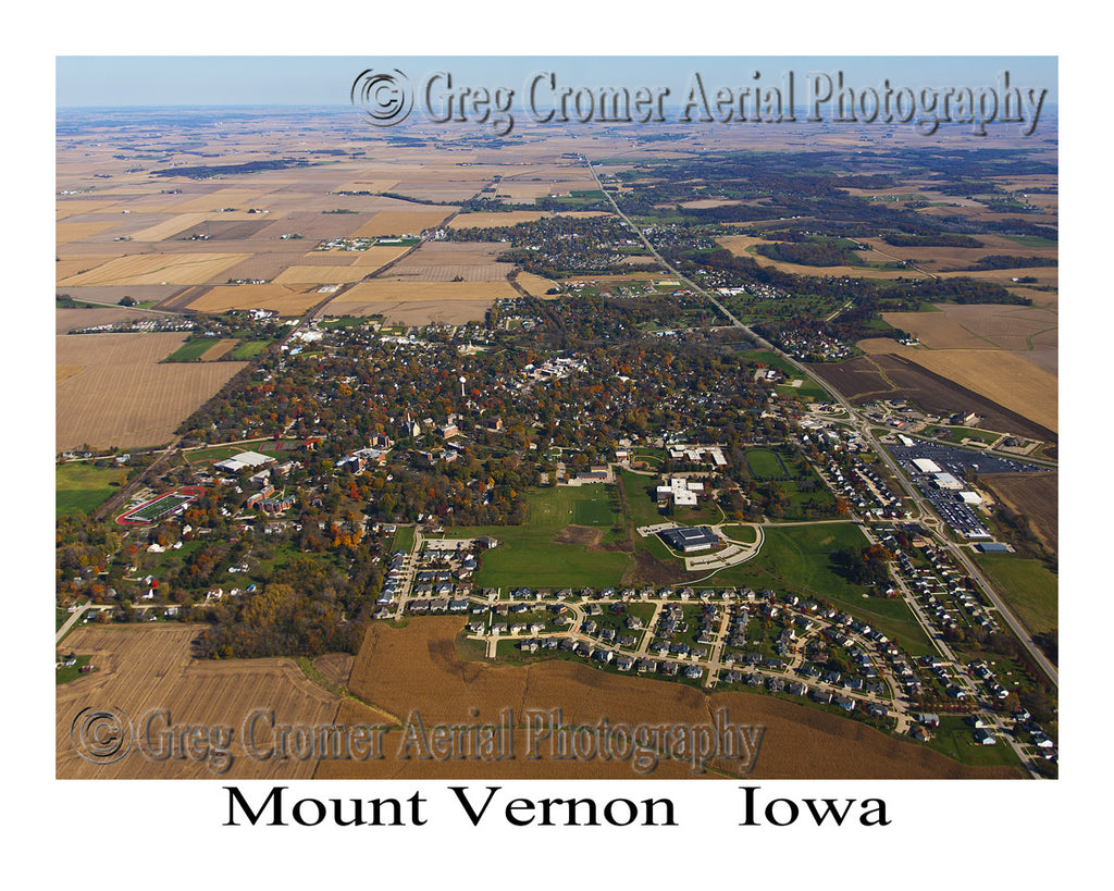 Aerial Photo of Mount Vernon Iowa