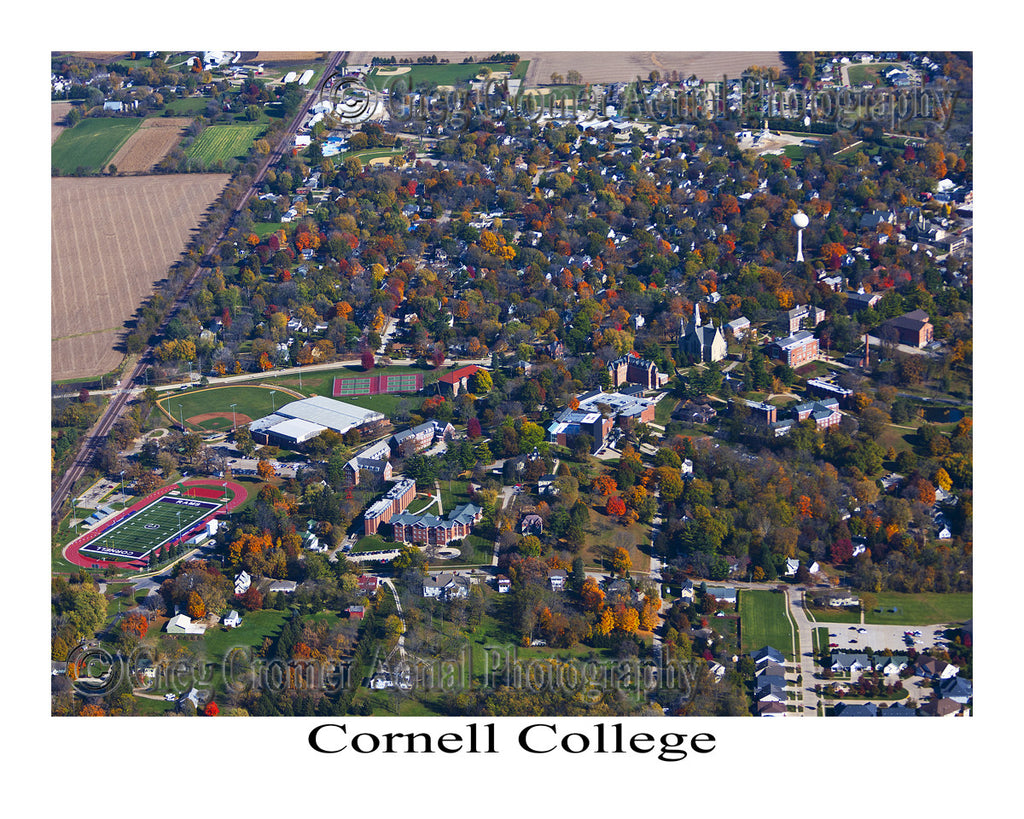 Aerial Photo of Cornell College, Mt. Vernon, Iowa