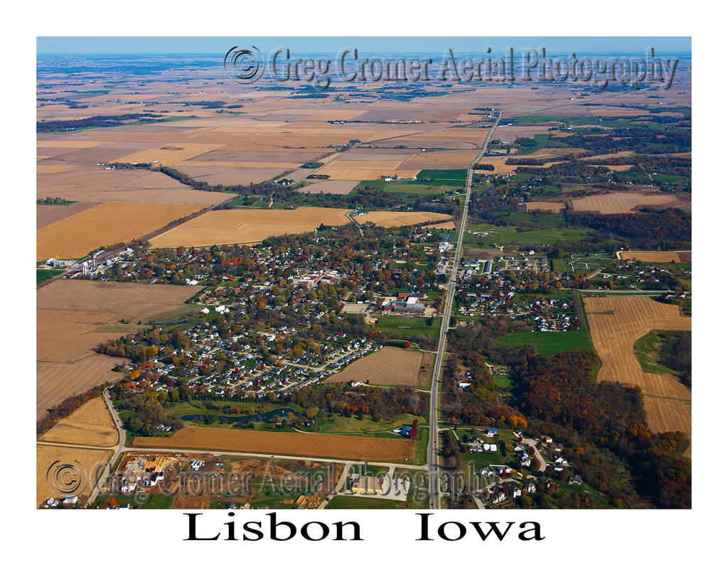 Aerial Photo of Lisbon Iowa