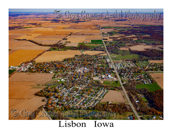 Aerial Photo of Lisbon Iowa