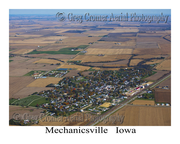 Aerial Photo of Mechanicsville Iowa