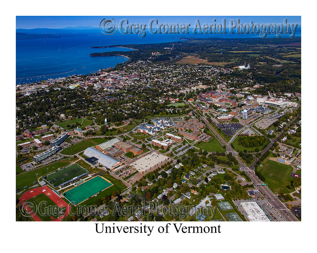 Aerial Photo of University of  Vermont - Burlington, Vermont