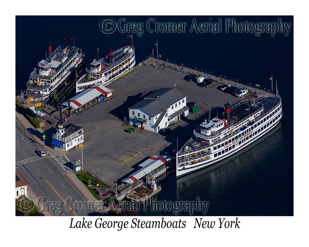 Aerial Photo of Steamboats - Lake George, New York