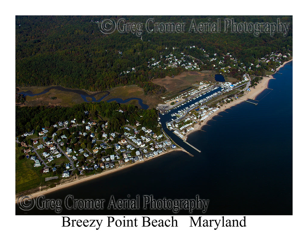 Aerial Photo of Breezy Point Beach, Maryland