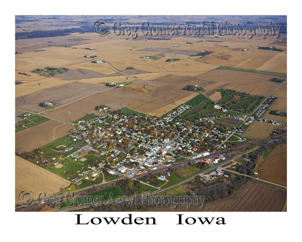 Aerial Photo of Lowden Iowa