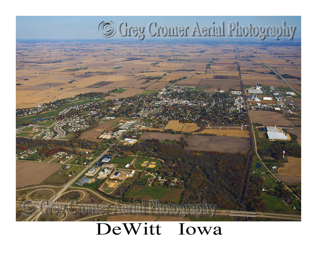 Aerial Photo of De Witt Iowa -Wide Angle